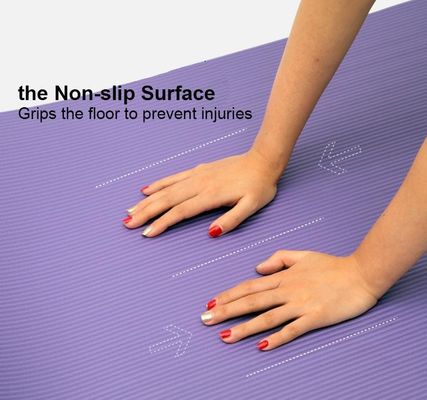 173*61cm NBR Yoga Mat Dengan Membawa Tali Kepadatan Tinggi