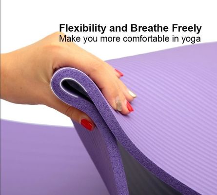 10mm Gym Fitness Mat untuk Pelatihan Yoga Pilates Persetujuan SGS