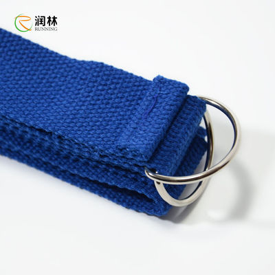 Loop D-Ring Polyester Cotton Yoga Strap Peregangan Dapat Disesuaikan Tahan Lama