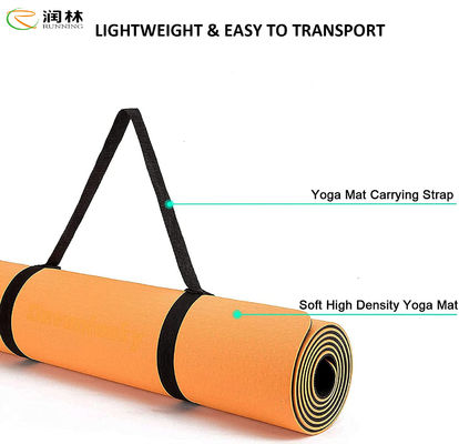Menjalankan Tekstur Ramah Lingkungan Permukaan TPE Yoga Mat Untuk Latihan Luar Ruangan Dalam Ruangan