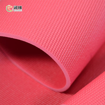 Latihan GYM Lapisan Tunggal PVC Yoga Mat Lipat Ramah Lingkungan Berwarna-warni
