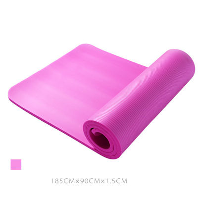 Empat Potong Setelan Tebal Senam Kebugaran Yoga Mat Non Toxic Pink 10mm