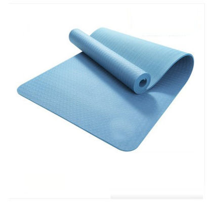 Home Gym 4 Warna Anti Slip Custom Tpe Yoga Mat 4-10mm Double Body Building