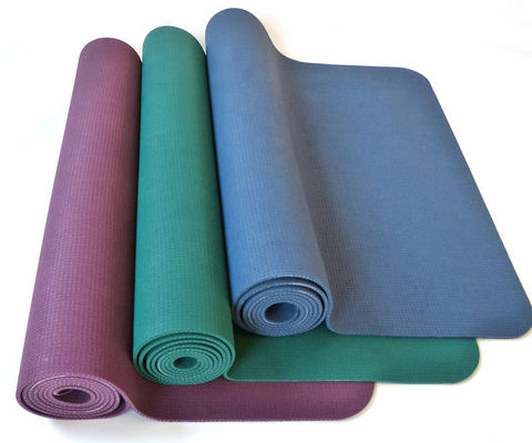 Polyester PVC Rekombinasi Lipat Yoga Mat Dekoratif Anti Slip