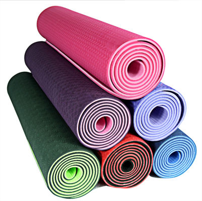 PVC Colorful Fitness Yoga Mat Roller Dengan Cetak Kustom