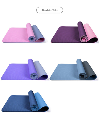 OEM TPE Yoga Mat Dapat Didaur Ulang Ramah Lingkungan 4mm 6mm 8mm 10mm 183cm