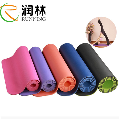Private Label TPE Rubber Gym Yoga Mat Anti Air Mata Non Slip 6Mm