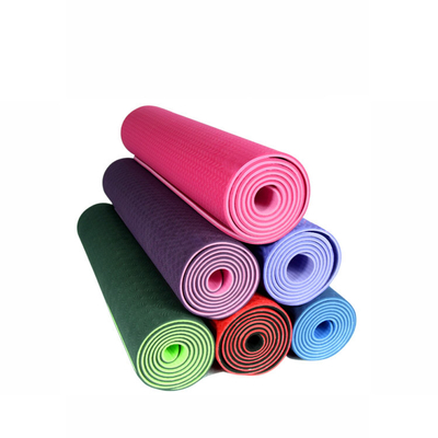 Private Label TPE Rubber Gym Yoga Mat Anti Air Mata Non Slip 6Mm