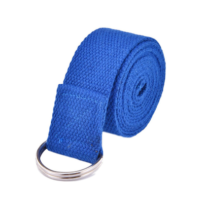 D Ring Cotton Belt Loops Tali Peregangan Kebugaran Tali Yoga Kustom Dapat Disesuaikan
