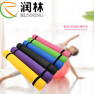 Latihan Kebugaran EVA Yoga Mat Eco Friendly 4mm Natural Rubber Yoga Mat