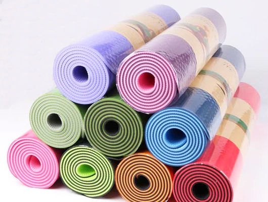 SGS Certified TPE Home Gym Yoga Mat dengan elastisitas tinggi