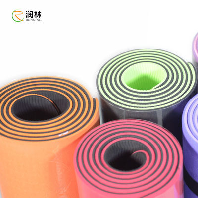Matras Yoga Kebugaran 6mm, Matras Yoga TPE Ramah Lingkungan untuk Pilates