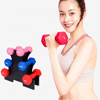 1-5 Kg Adjustable Wanita Gym Vinly Dumbbell Set Untuk Kebugaran