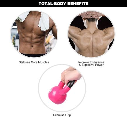 Pink Body Solid Cast Iron Strength Training Kettlebell Untuk Latihan Home Gym