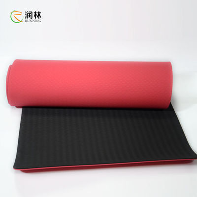 Pilates Fitness TPE Yoga Mat Anti Tear Non Slip dengan Alignment Marks