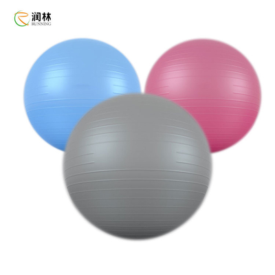 Bahan PVC Yoga Balance Ball Anti Meledak Non Slip 55cm 65cm Untuk Home Gym Office