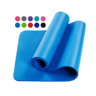 Gym Luar Ruangan Pilates NBR Yoga Mat Warna Solider Anti Air Mata Anti Slip 183*61*1CM