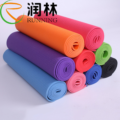 Carrying Strap PVC Fitness Exercise Mat Non Slip Untuk Pilates Yoga