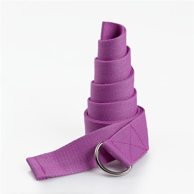 Polyester Cotton Yoga Strap Belt Peregangan Tidak Beracun