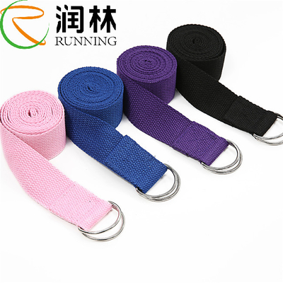 Polyester Cotton Yoga Strap Belt Peregangan Tidak Beracun