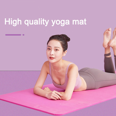 Gym Pilates Yoga NBR Fitness Mat Tebal Anti Slip Logo Kustom Tahan Lama